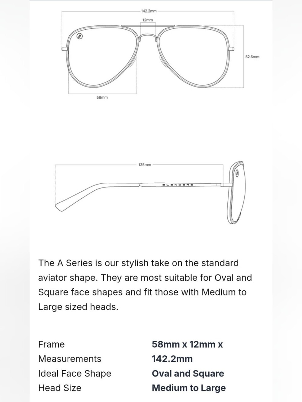 Blenders Eyewear A Series Maliblue Moon Polarized Aviator Sunglasses FLAWLESS - Picture 5 of 8